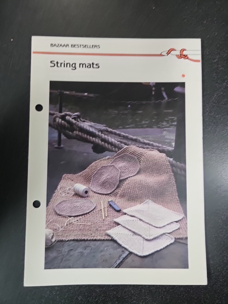 String Mats Placemat Vintage Crochet Pattern Marshall Cavendish