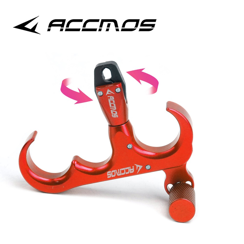 4 Finger Release Aids Thumb Trigger D Loop Ring Compound Bow Hunt Archery Shoot