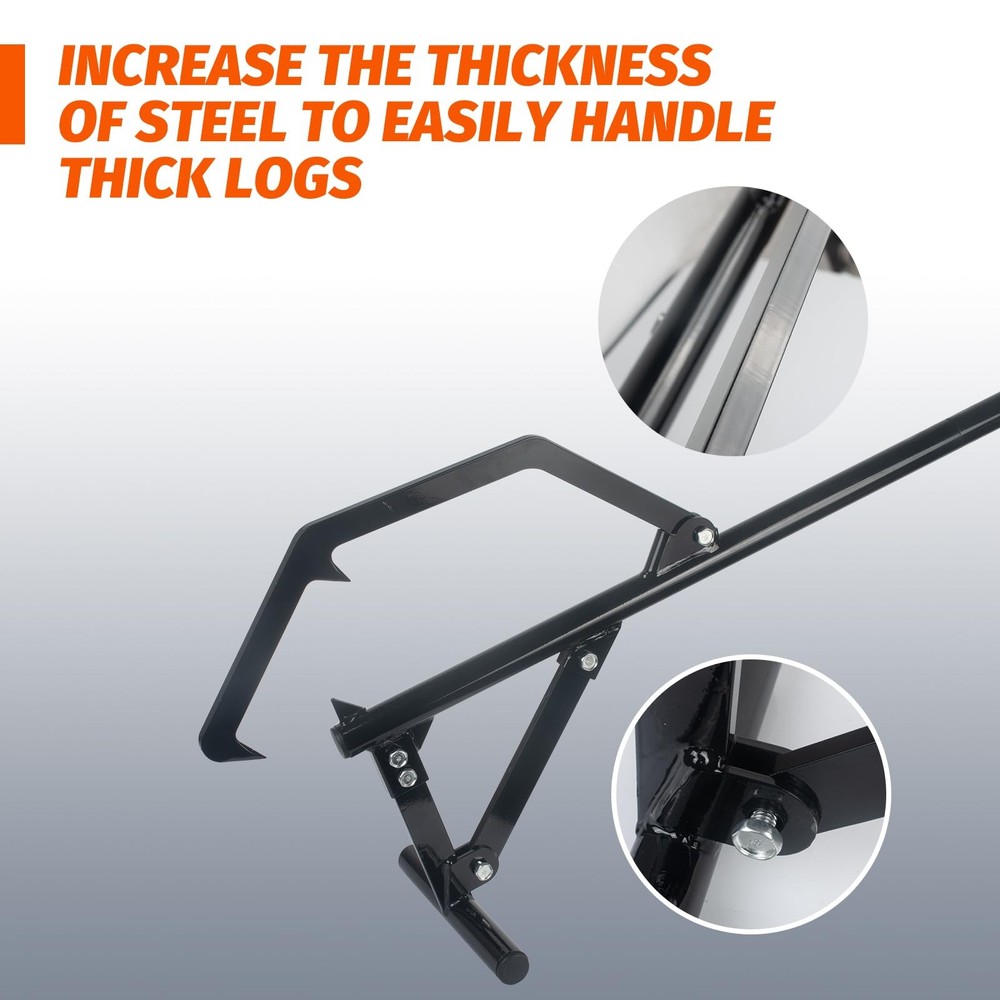 Bazayona Faeshoo Timberjack Log Roller Lifter, Adjustable Logging Tools Log R...