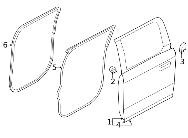 Genuine Door Shell Bumper W717122-S300