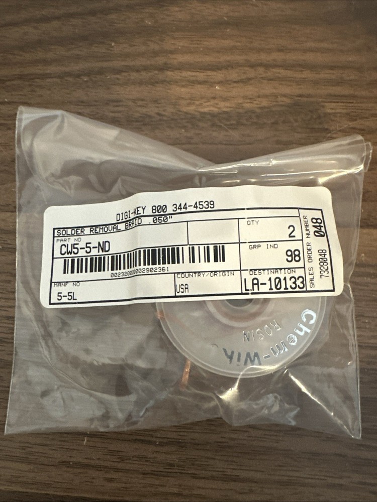 Solder Removal Braid CW5-5-ND