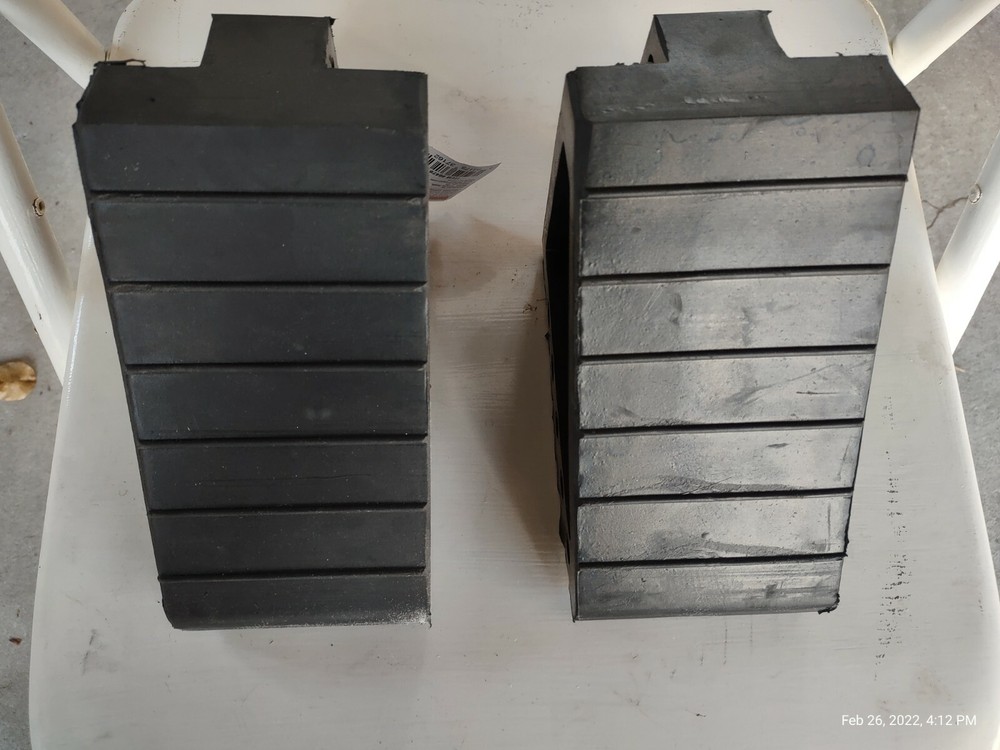 Haul Master Solid Rubber Wheel Chock - 2 chocks -45 degree angle New