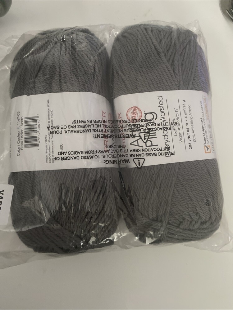 Premier Yarn Anti-Pilling Everyday Worsted Solid Yarn-Silver.