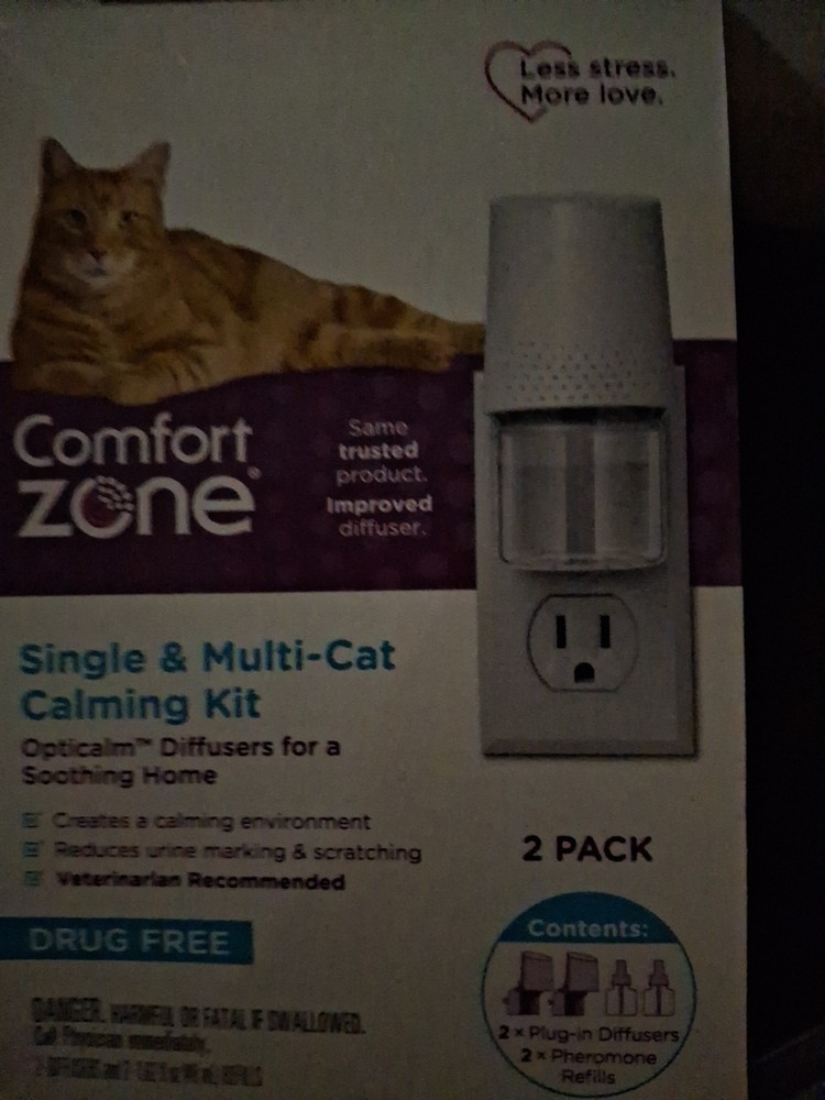 Comfort Zone Multi Cat Calming Diffuser: 1 Pheromone 1 Diffuser, 2 Refills