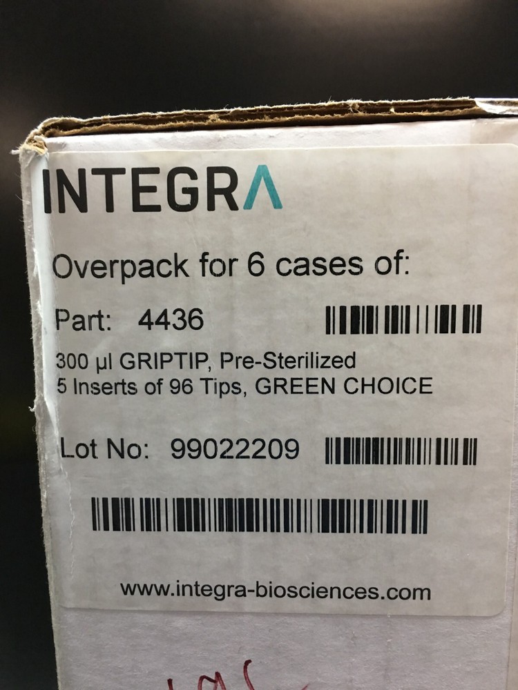 Integra PN 4436 | 300uL GRIPTIP Pipette Tips 6 Cases