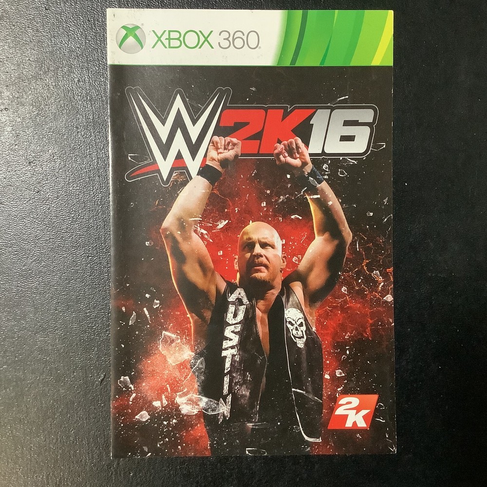 WWE 2K16 Microsoft Xbox 360 Instruction Manual Only
