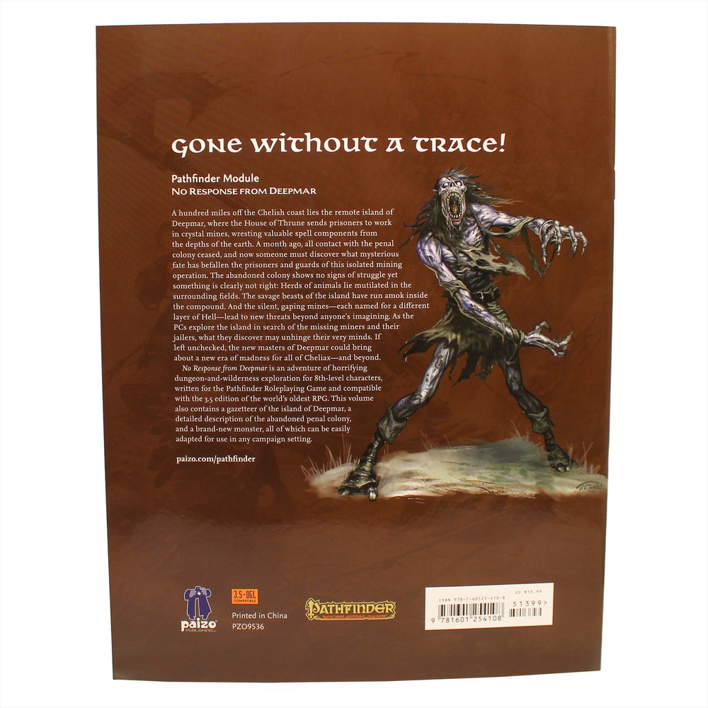 Pathfinder (RPG) Module: No Response from Deepmar