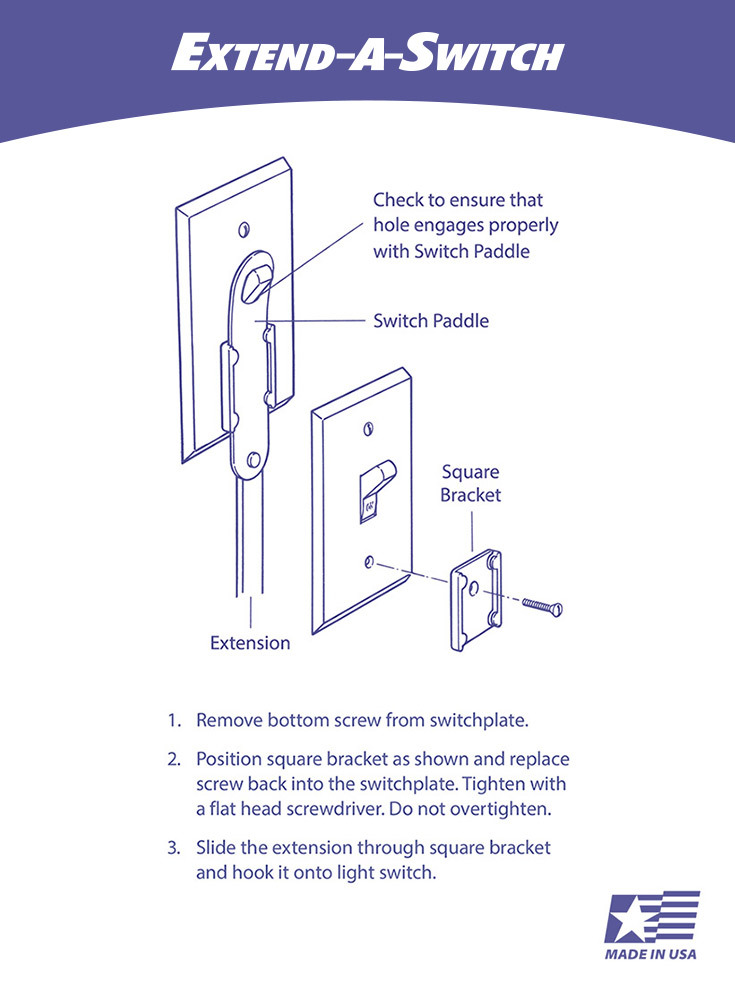Light Switch Extender ** 2-PACK ** for Kids Children Toddlers Extension