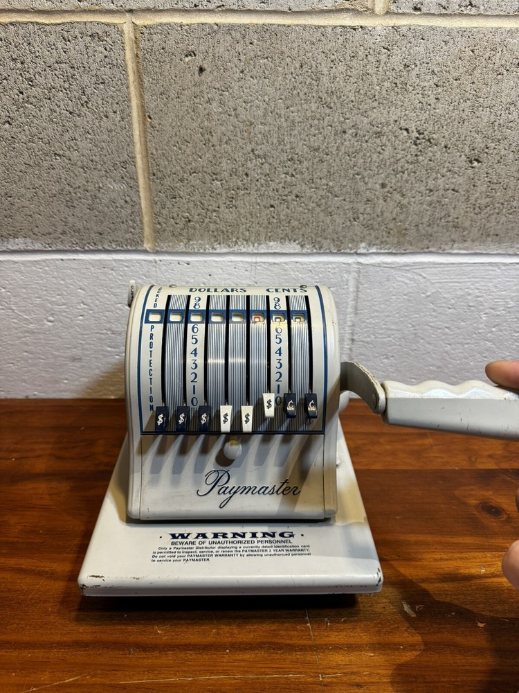 Paymaster Series X-2000 Check Writing Machine - Locked Protection with Keys