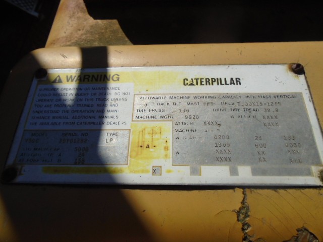 caterpillar v50c forklift