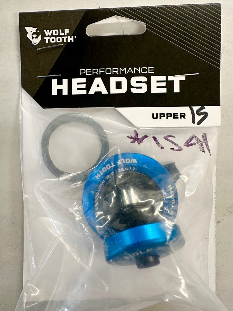 Wolf Tooth Performance Inset Upper Headset, IS41 Upper /28.6, 5mm Stack, Blue