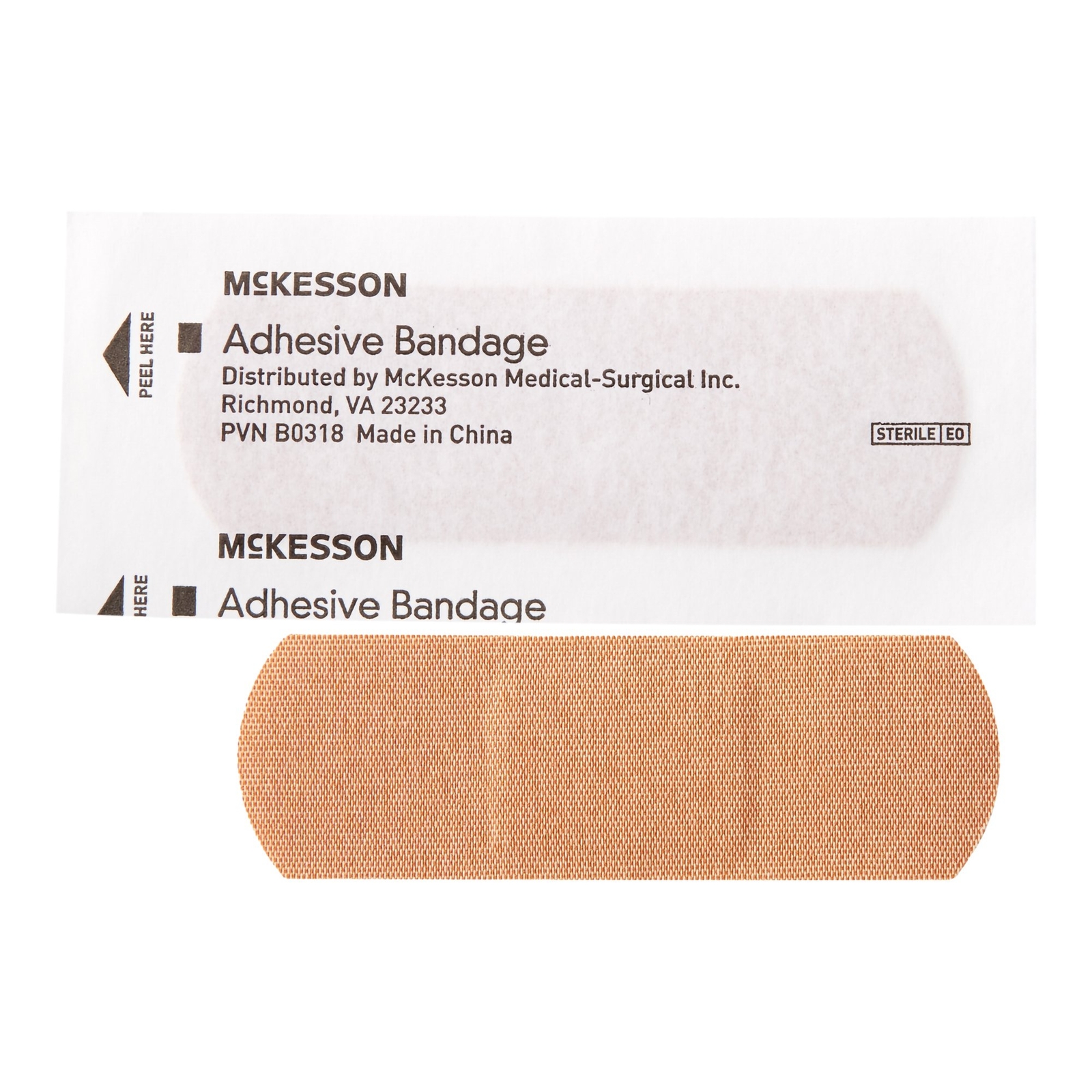100 McKesson Adhesive Bandages 1" x 3" Flexible Fabric Band Aid Strips 16-4811