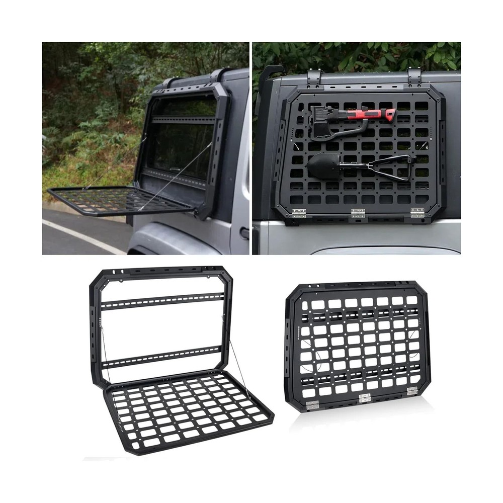Multifunctional Rear Window Storage Panel Compatible with 2007-2018 Jeep Wran...