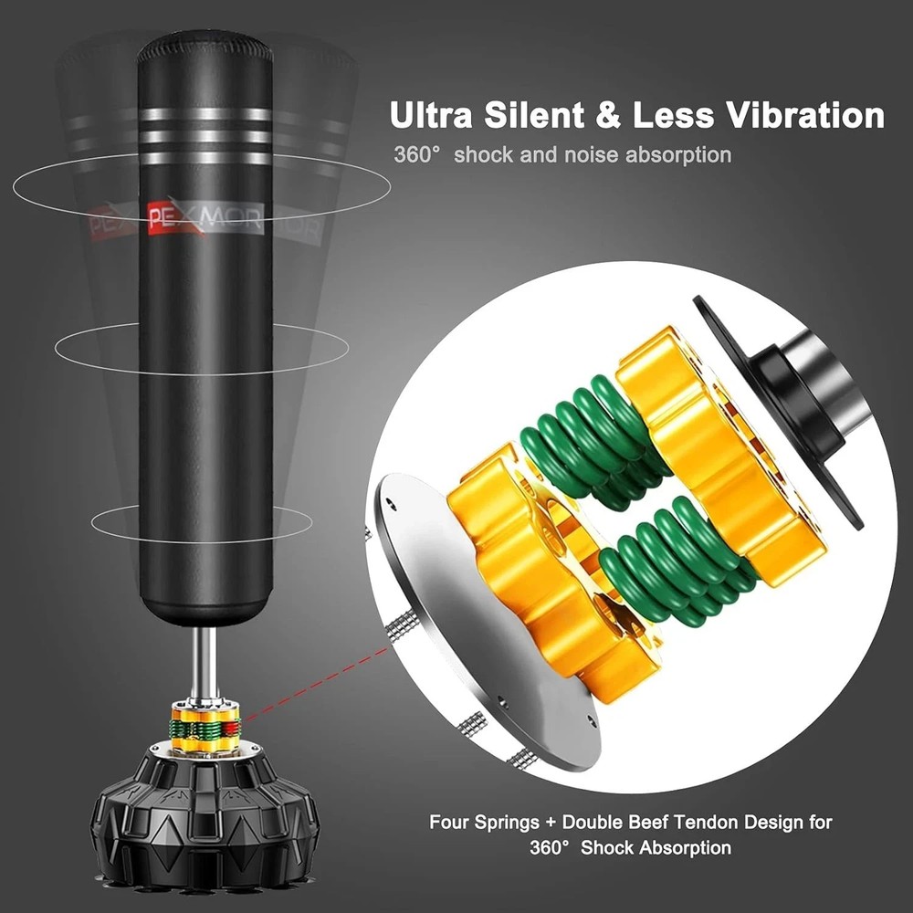 Freestanding Punching Bag Heavy Solid Boxing Bag with Suction Cup Armor Base &