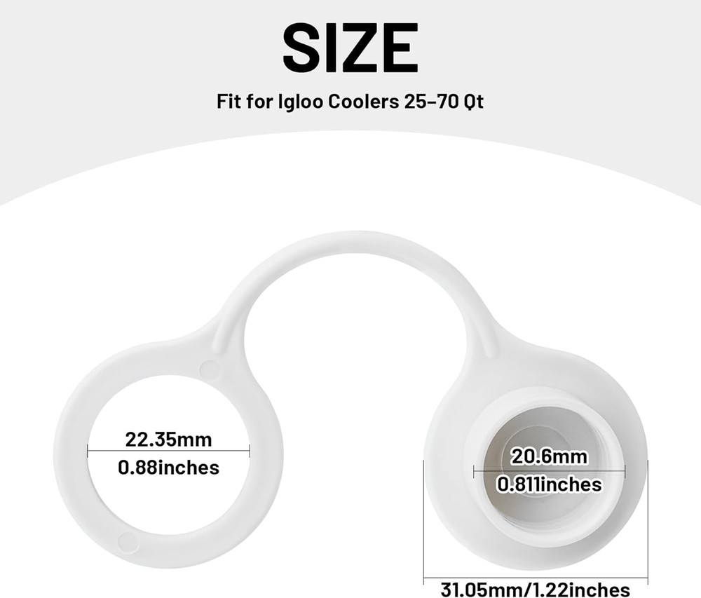 Drain Plug Caps Replacement Compatible with Igloo Coolers 25–70 Qt, 2 Pack Tripl
