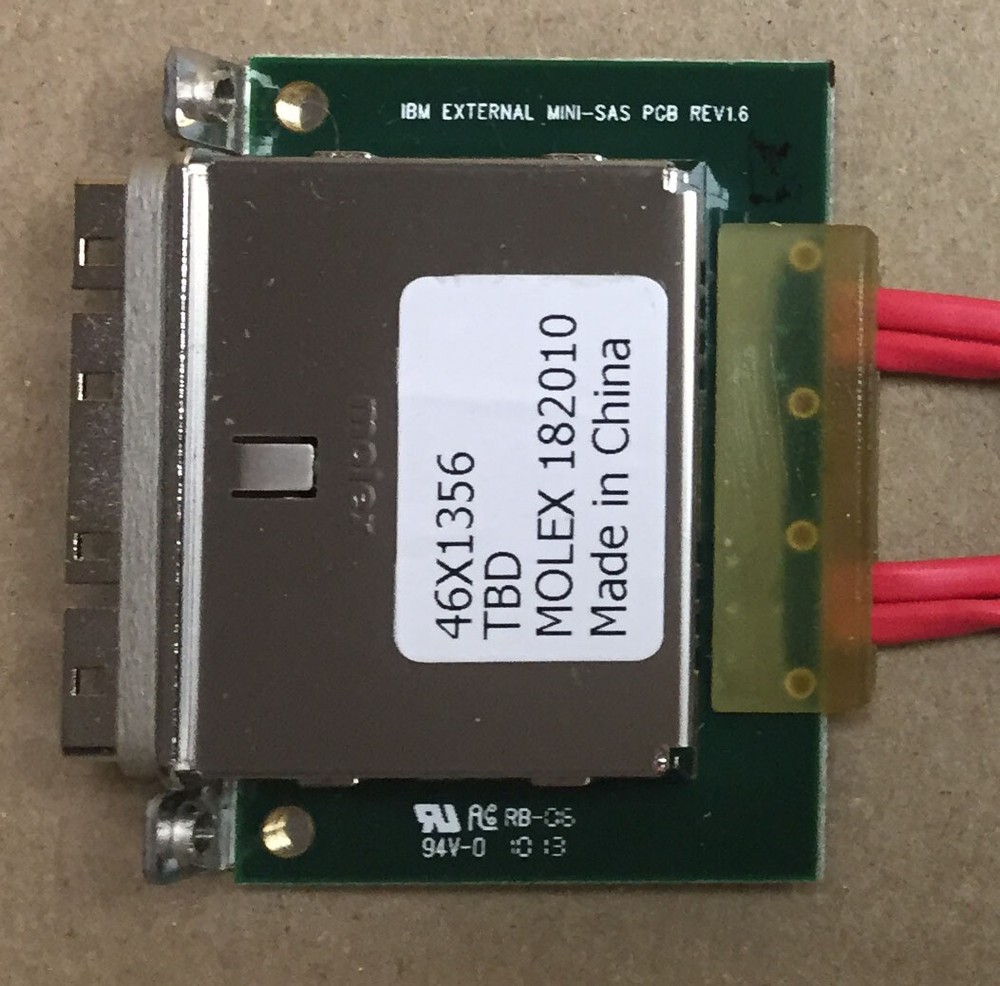 IBM External Mini-SAS Controller 46X1356 TBD Molex 182010
