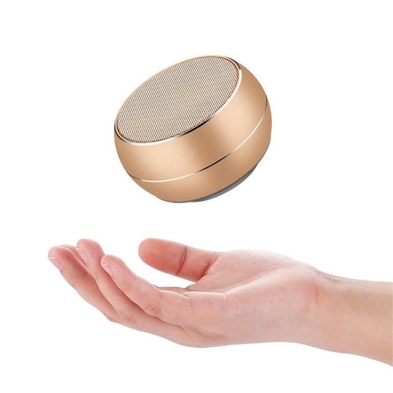 BT632 Mini Brushed Metal Bluetooth Speaker with Reflective LED Light