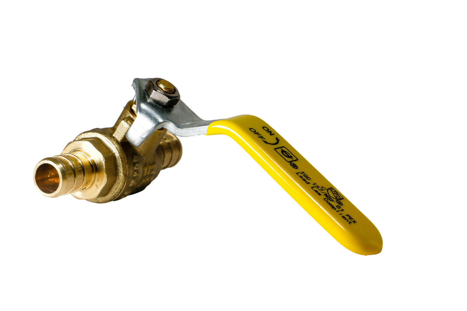 10 PIECES 1/2" PEX BRASS SHUT OFF BALL VALVE FULL PORT (LEAD-FREE)