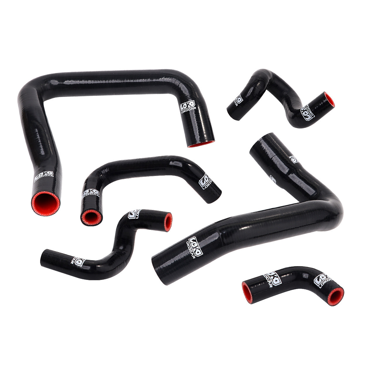 Silicone Radiator Hose Piping Kit Fits For 1986-1993 Mustang GT LX Cobra Black