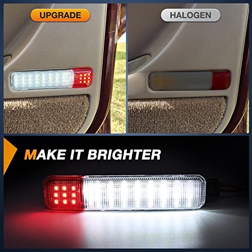 2PCS LED Interior Door Panel Light Courtesy for Chevy GMC 1995-2007 Red/White