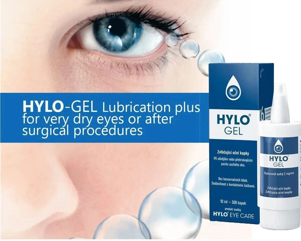 3 x HYLO GEL EYE DROPS 10ML