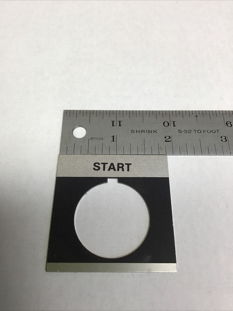 Allen Bradley Legend Name Plate For Control Button Switch START