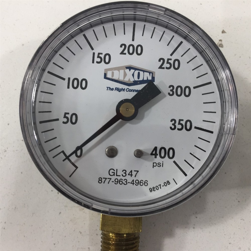 Dixon GL347 Pressure Gauge 0-400PSI