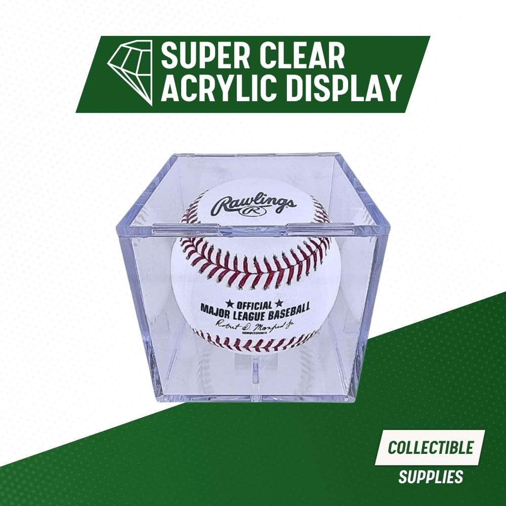 UV Protected Baseball Display Case | Acrylic 1 Cube, Clear