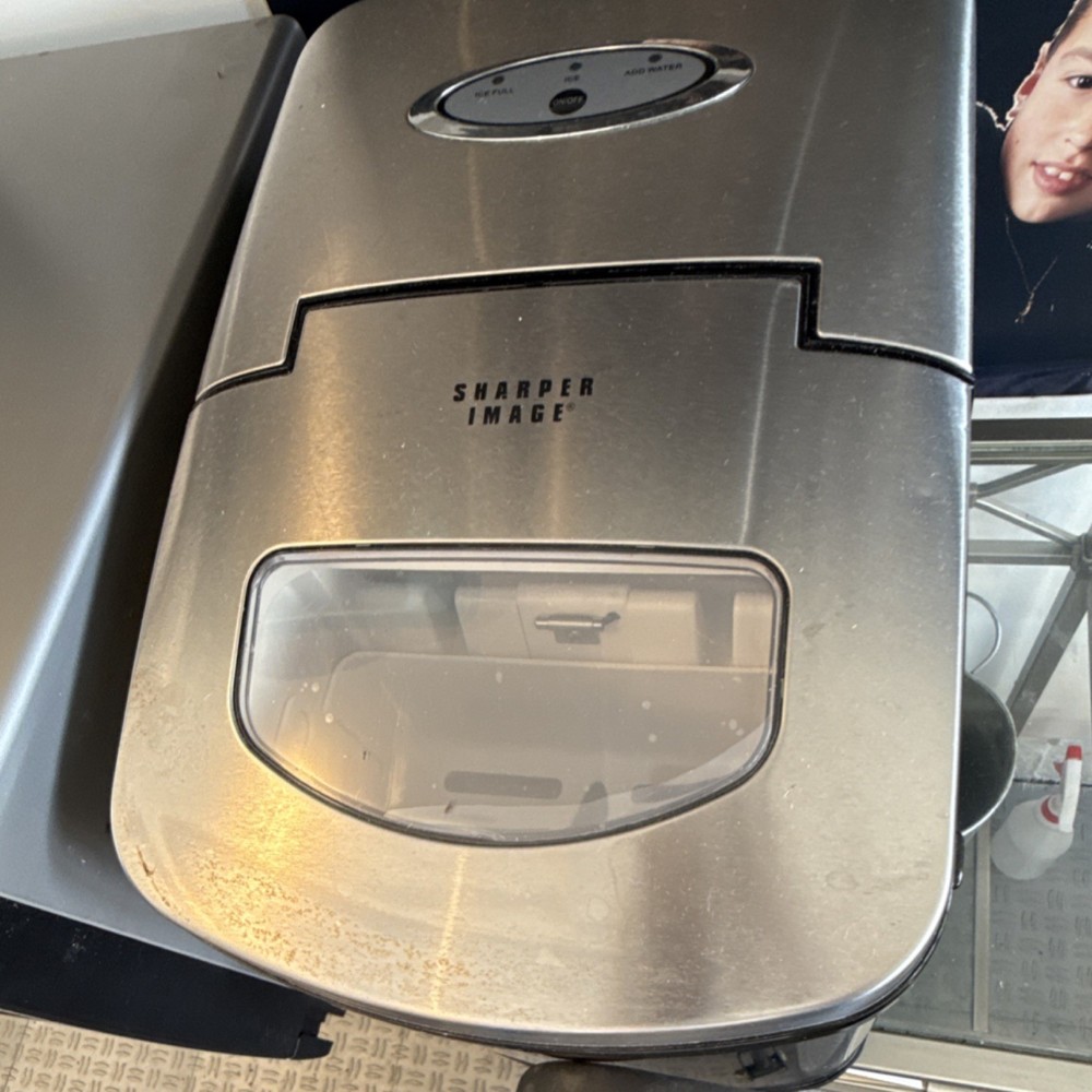 Sharper Image Portable Countertop Ice Maker Stainless Steel Silver
