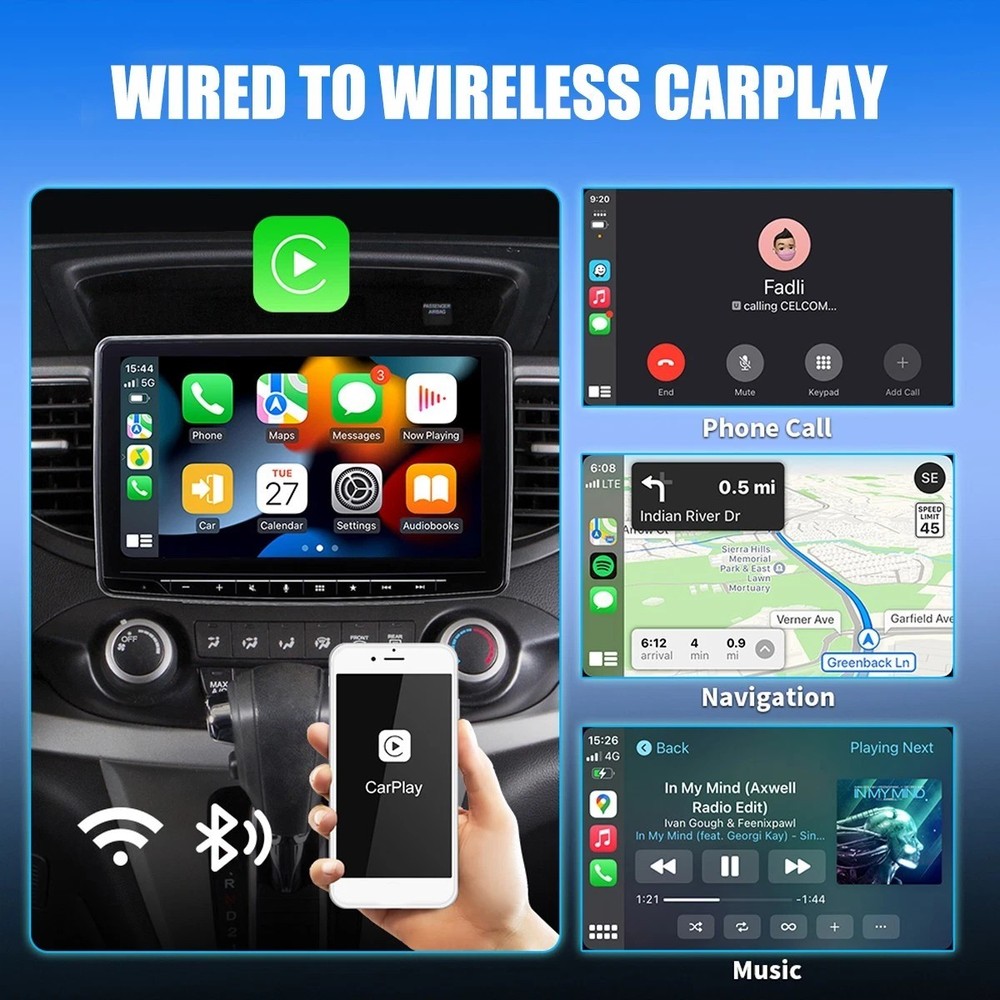 2026 5G Wireless CarPlay Adapter For iPhone Android Wireless Dongle Plug ＆ Play