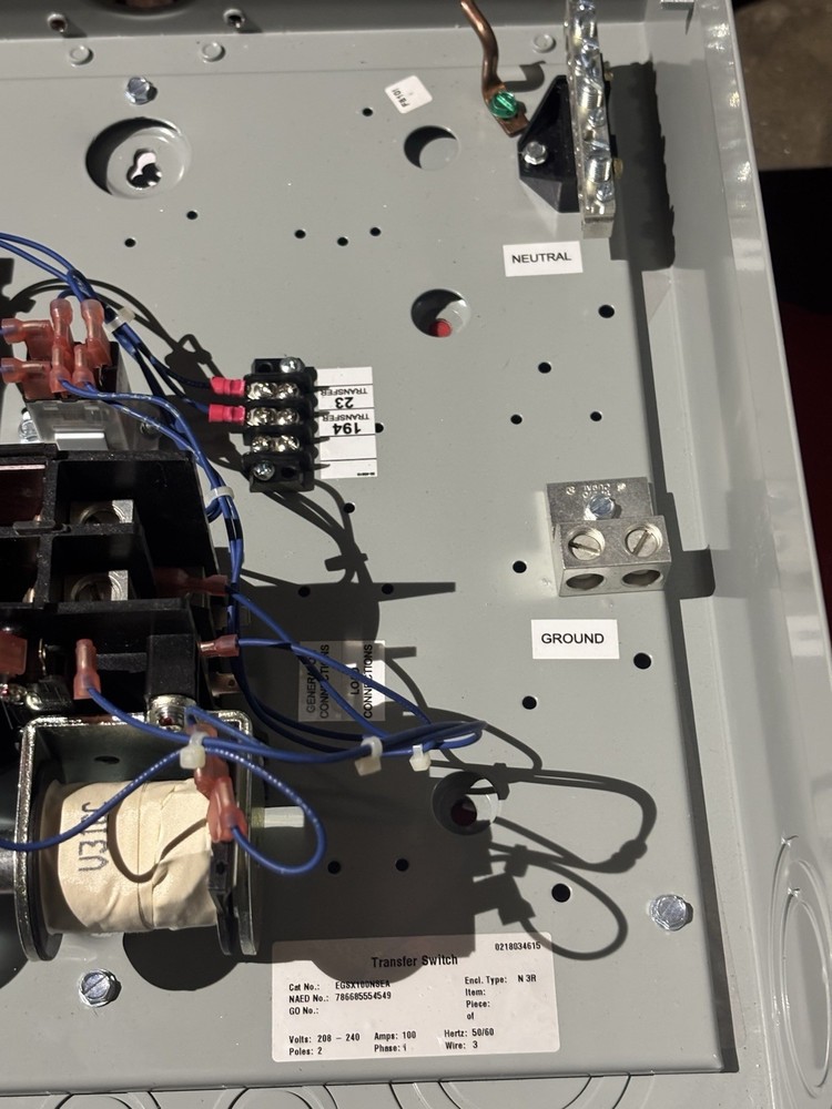 Eaton Automatic Transfer Switch 100 Amp 2 Pole Type N3R