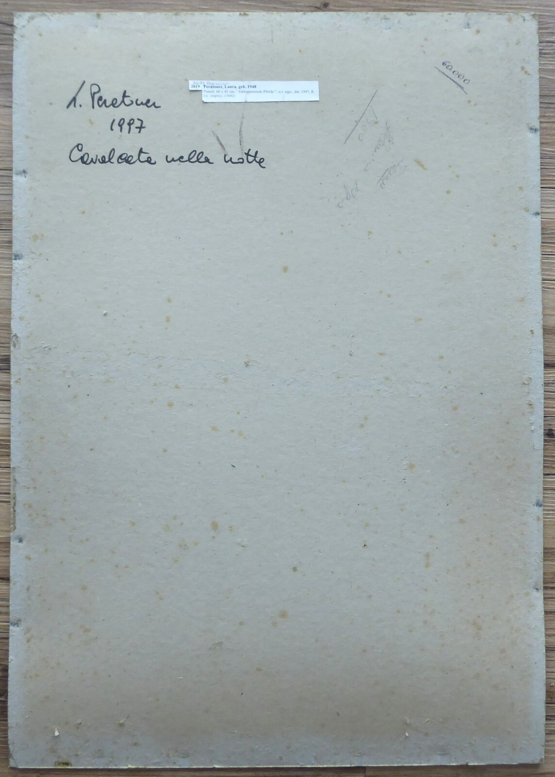 Laura Peratoner Pastel Horses Italy Switzerland Original #104