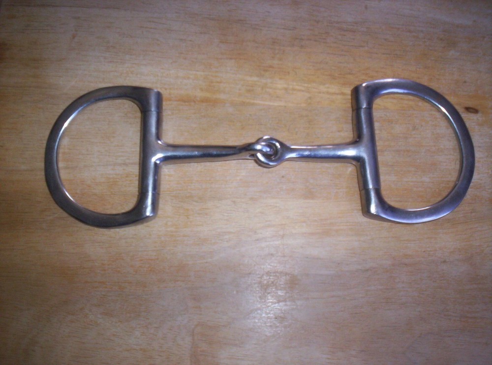 Used Stainless Eggbutt Snaffle Bit 4 1/2" Mouth
