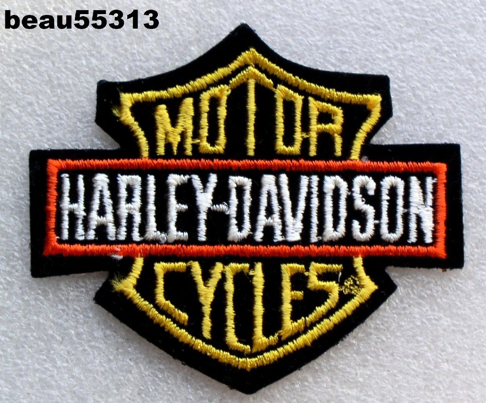 ⭐"VINTAGE" HARLEY DAVIDSON MOTORCYCLES "BAR & SHIELD" VEST JACKET PATCH