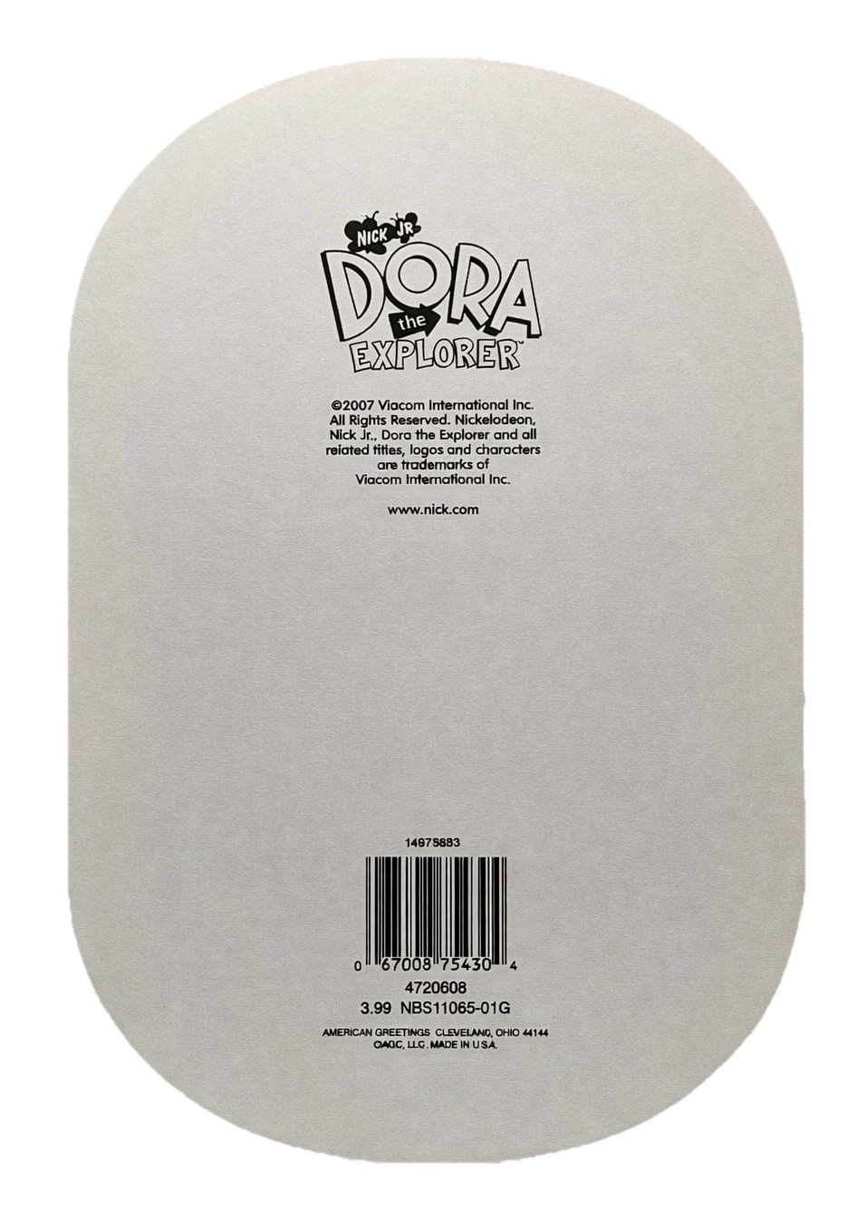 Dora the Explorer 3rd Birthday Card w/ Removable Stickers American Greetings NEW