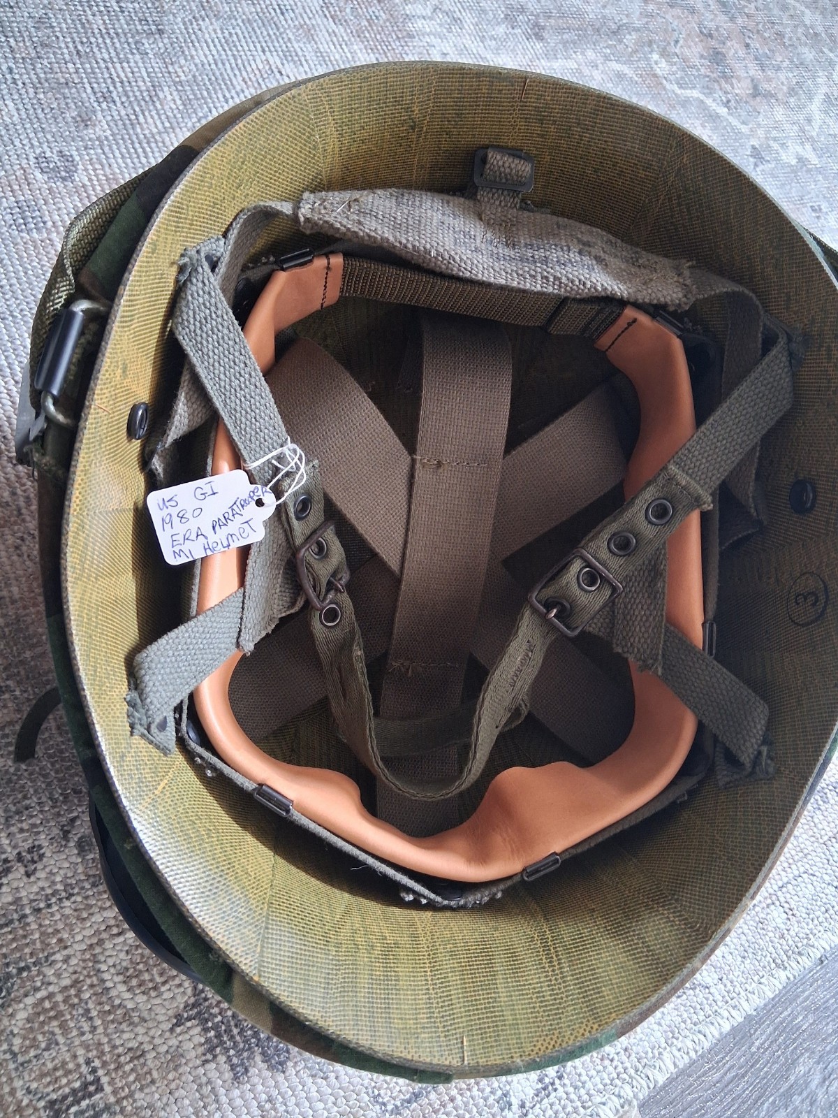 US M1 Helmet with Liner and Cover and Goggles Paratrooper Mint