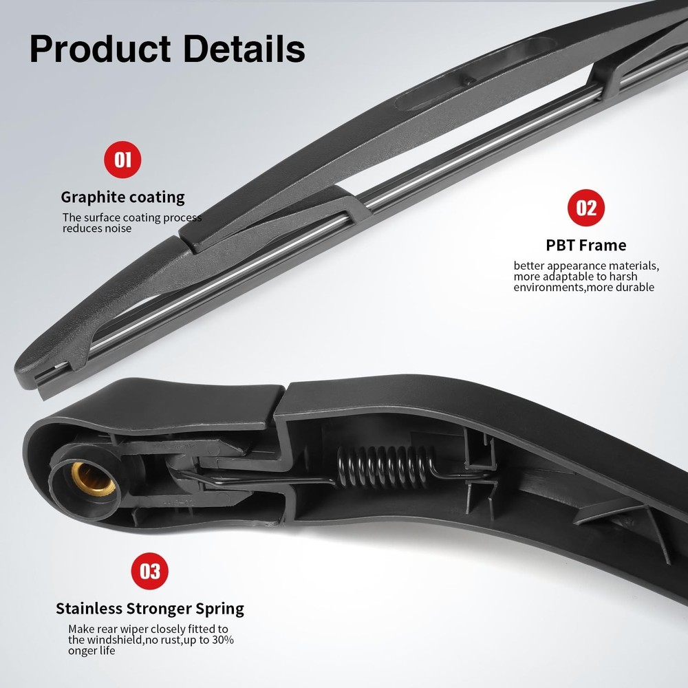 Replacement for 2008-2017 Buick Enclave Rear Windshield Back Wiper Arm Blade ...