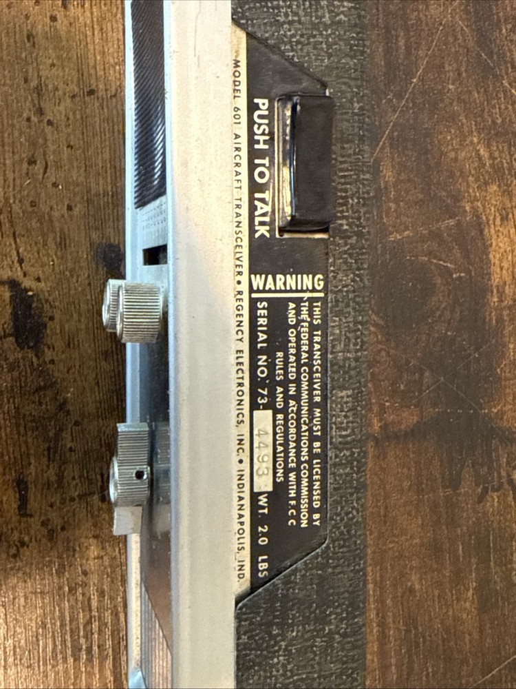 Regency Standby 1 Aviation Transceiver Untested