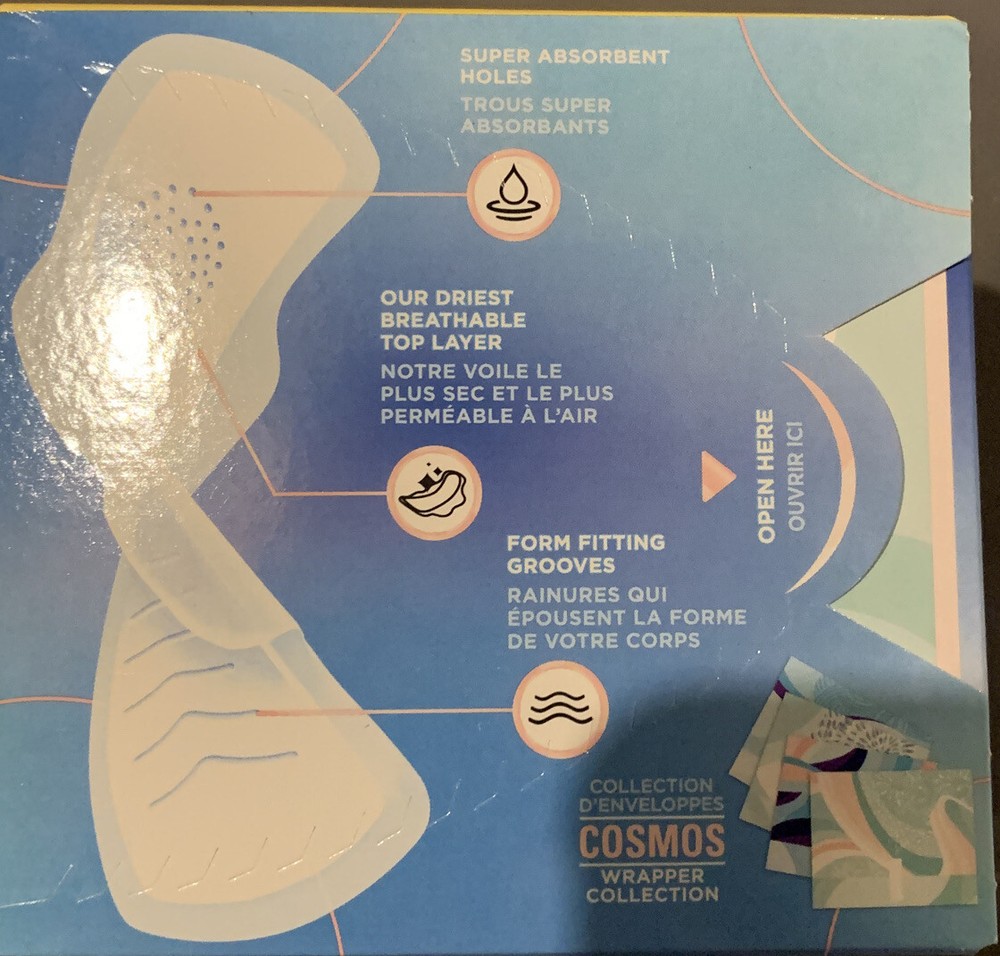 Infinity Regular Sanitary Pads with Wings Unscented Unscented, Size 1 , 18 Ct