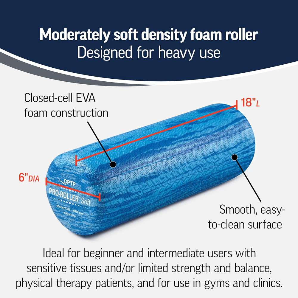 OPTP Pro-Roller Soft Density Foam Roller – Low Density Soft Foam Roller for Phys