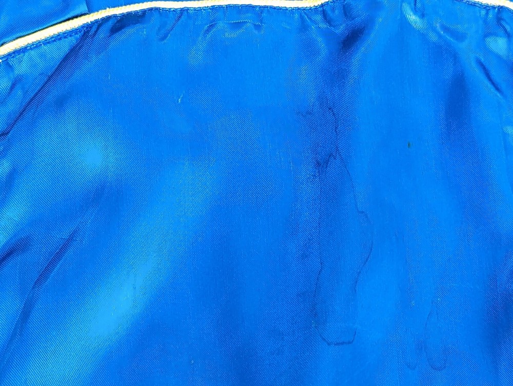 Vintage WW II US Navy Seabees Embroidered Blue Silk Apron USN