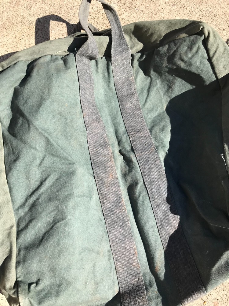 Heavy Canvas U.S. Aviator Kit Bag 1980's Dated Sec Ops Used