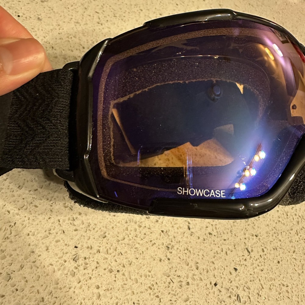 Smith Womens Snow Goggles Black Blue Sensor Mirror