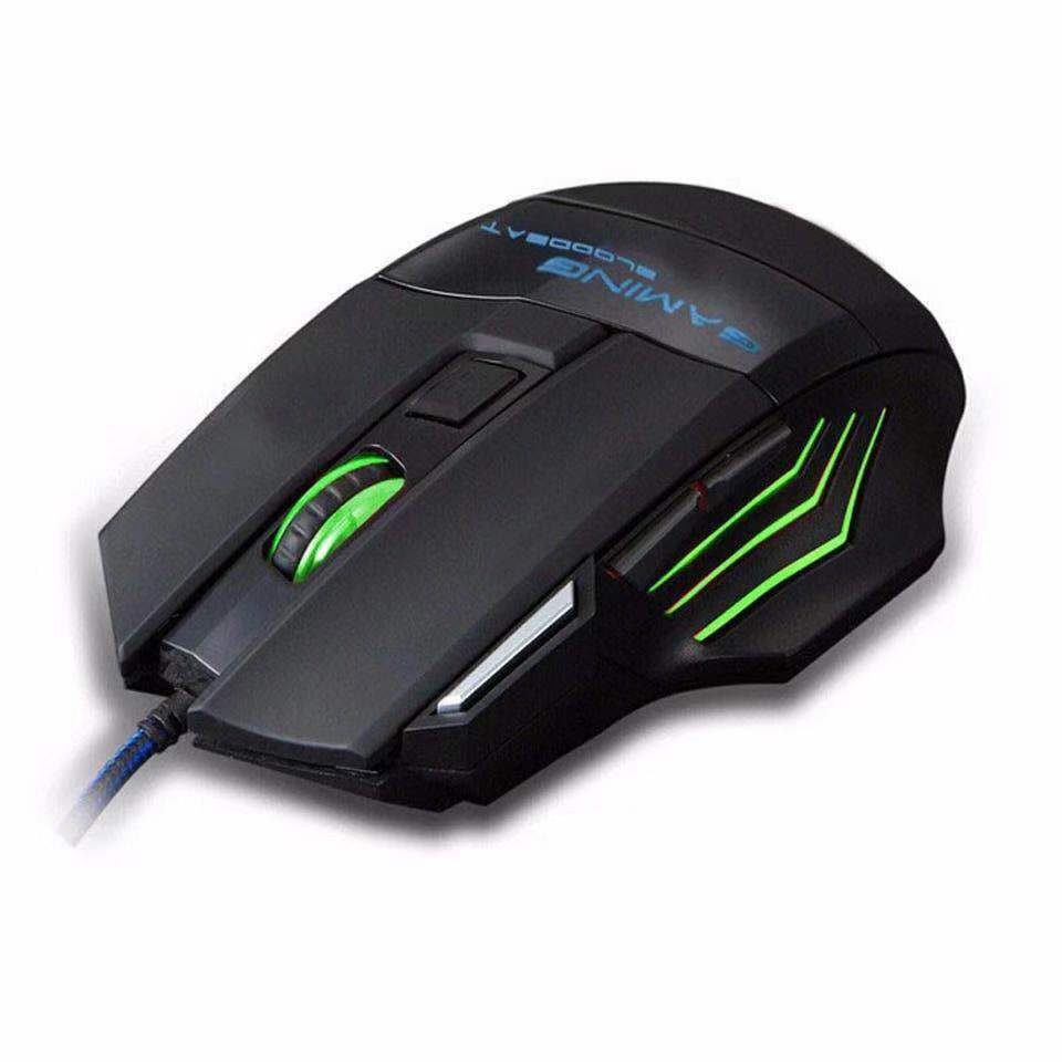 Gaming Mouse 7 Button USB Wired LED Breathing Fire Button 3200 DPI Laptop PC