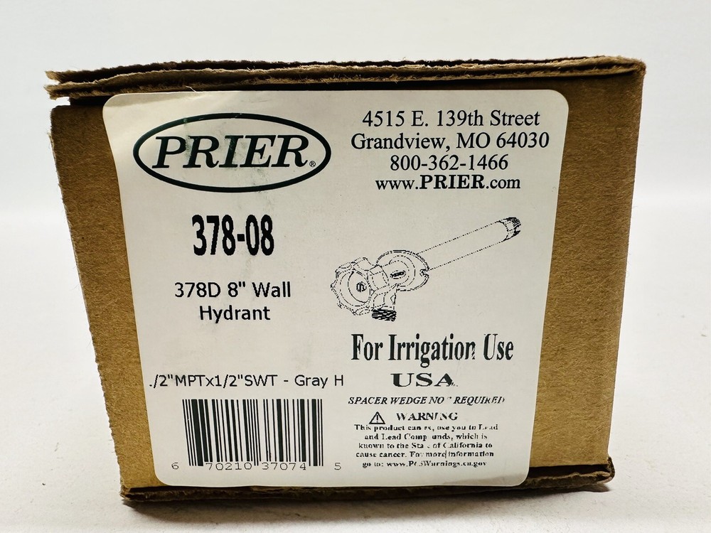 NEW Prier 378-08 Wall Hydrant