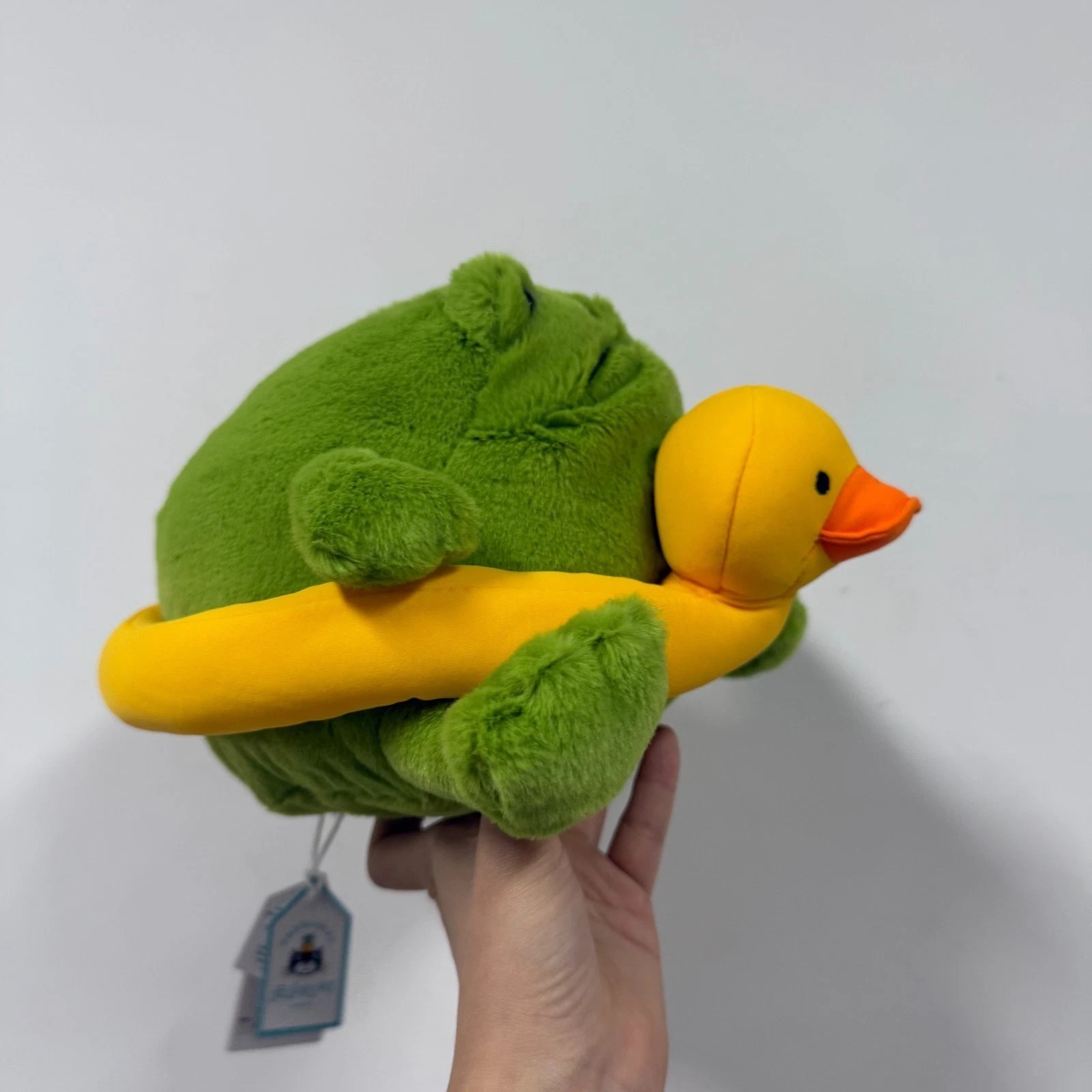Jellycat Retired Ricky Rain Frog with Rubber Ring Duck - Brand New With Tags