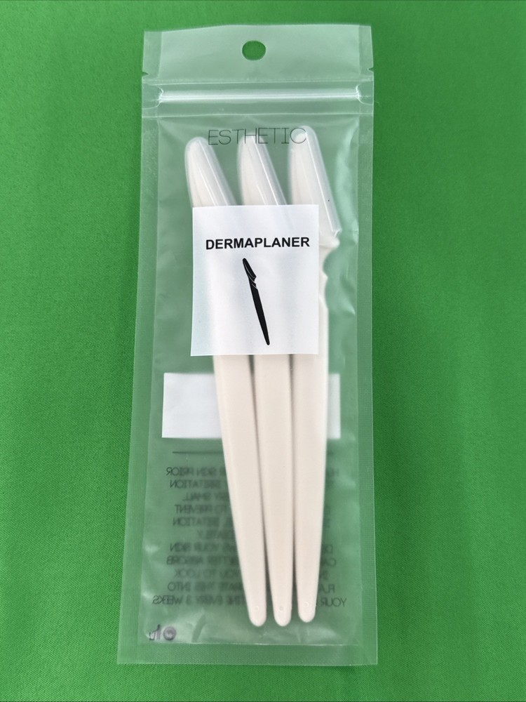 3 PC Esthetic Toki Dermaplaner White Plastic Razor