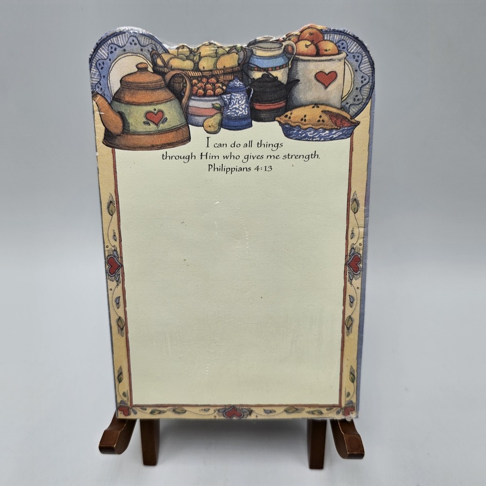 Susan Winget Notepad Pie Bowl Fruit scripture Religious Christian Note Pad