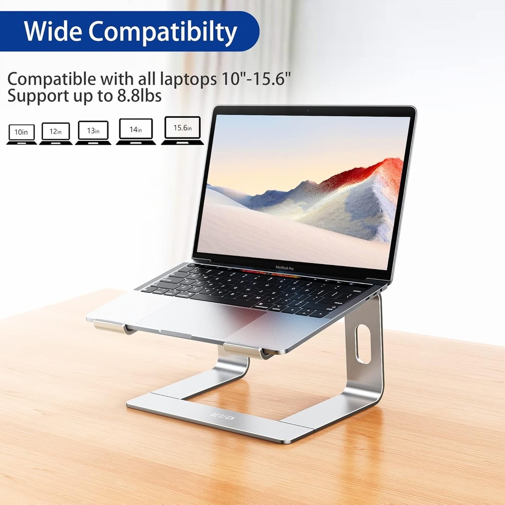 Aluminum Laptop Stand Ergonomic Detachable Computer Notebook Riser
