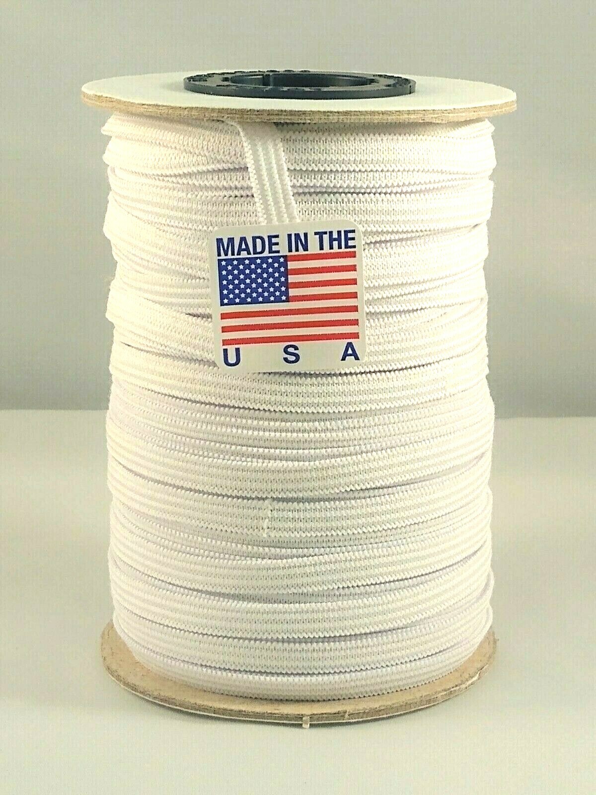 Elastic WHITE or BLACK 1/4 inch Made in USA - # 1 Seller - HIGH DEMAND !!!